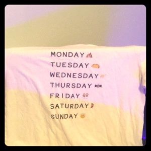 a white week day shirt. (forever 21)